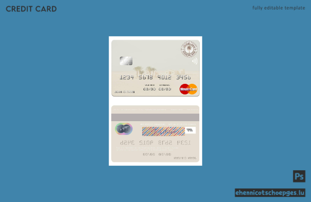 Beispielvorschau der Mastercard der irakischen Rasheed Bank